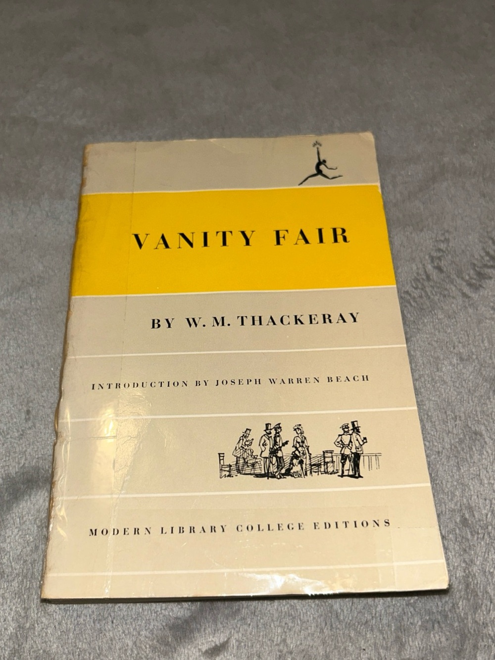 Vanity Fair by W.M. Thackeray, 1950, Paperback, Modern Library College Editon